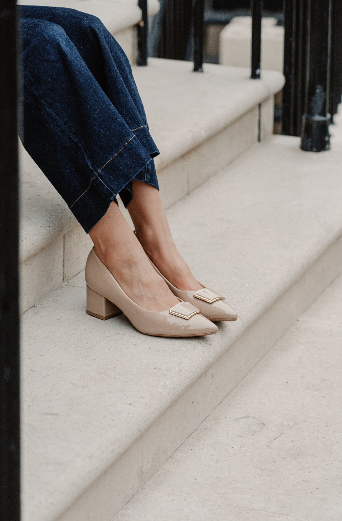 Elan Studio Heel - Patent Nude