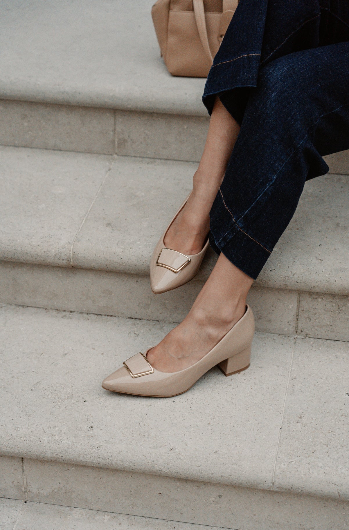 Elan Studio Heel - Patent Nude