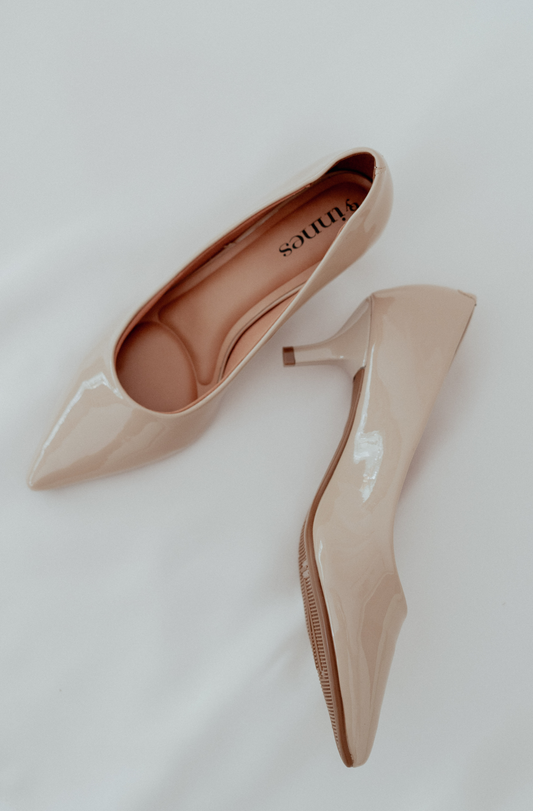 Eloise Patent Pump in Nude